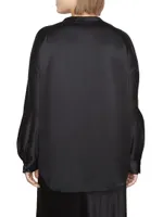 Silk Long-Sleeve Blouse