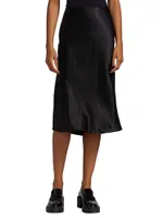 Satin Midi-Skirt