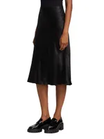 Satin Midi-Skirt