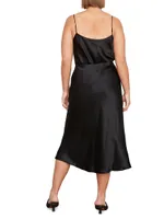 Satin Midi-Skirt