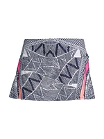 Santa Fe Glow Printed Jersey Tennis Skort