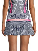 Santa Fe Glow Printed Jersey Tennis Skort