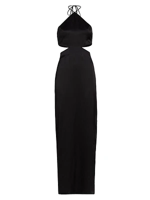 Akron Silk Cut-Out Maxi Dress