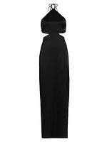 Akron Silk Cut-Out Maxi Dress