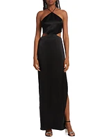 Akron Silk Cut-Out Maxi Dress