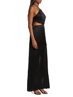 Akron Silk Cut-Out Maxi Dress