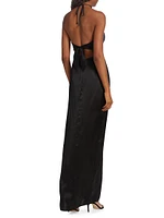 Akron Silk Cut-Out Maxi Dress