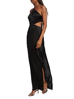 Akron Silk Cut-Out Maxi Dress