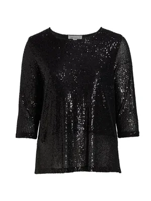 Matte Crepe Sequin Knit Tunic