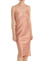 Valencia Bond Silk Satin Slip Dress