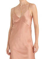 Valencia Bond Silk Satin Slip Dress