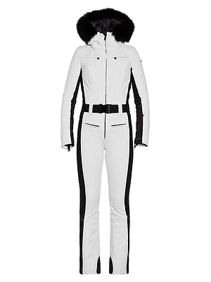 Parry Faux-Fur-Trim Ski Jumpsuit