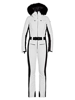 Parry Faux-Fur-Trim Ski Jumpsuit