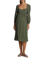 Sophie Square-Neck Midi-Dress