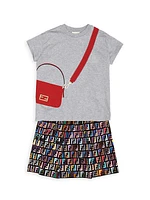 Little Girl's Trompe L'oeil Bag Graphic T-Shirt