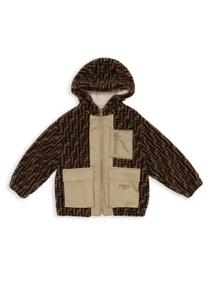 Kid's FF Logo Sherpa Hooded Jacket