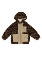 Kid's FF Logo Sherpa Hooded Jacket