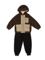 Kid's FF Logo Sherpa Hooded Jacket