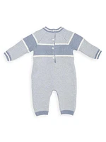 Baby Boy's Knitted Logo Coveralls