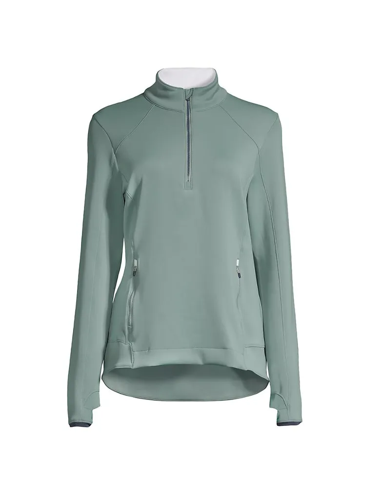 Sofia Double-Jersey Quarter-Zip Sweatshirt