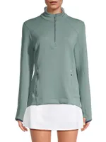 Sofia Double-Jersey Quarter-Zip Sweatshirt