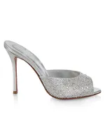 Me Dolly 100 Embellished Metallic Leather Mules