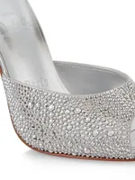 Me Dolly 100 Embellished Metallic Leather Mules