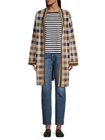 Lavagna Belted Plaid Cardigan