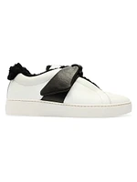 Asymmetric Clarita Leather Slip-On Sneakers