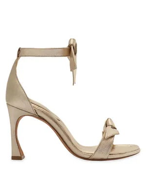 Clarita 85MM Metallic Leather Bow Sandals