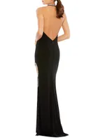 Ieena Beaded Halter Gown