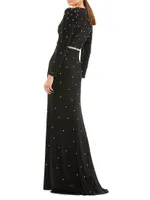 Ieena Embellished Column Gown