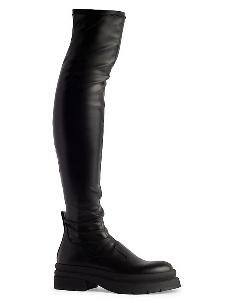 Over the Knee-High Lug Sole Boots