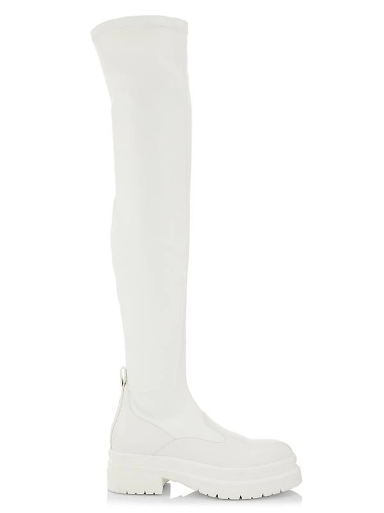 Lug-Sole Knee-High Boots