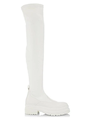 Lug-Sole Knee-High Boots