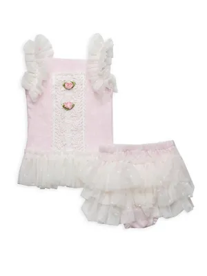 Baby Girl's 2-Piece Grace Top & Bloomers Set