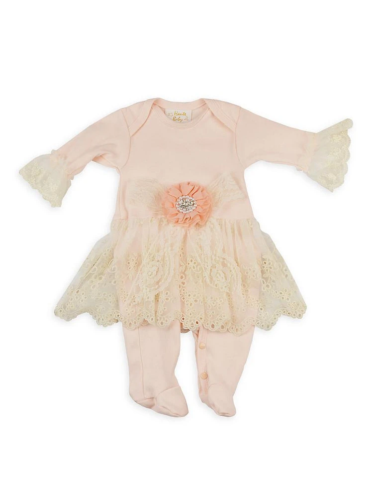 Baby Girl's Sweet Angel Footie