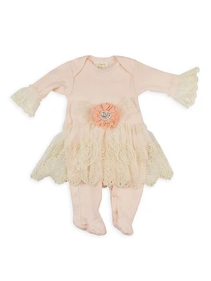 Baby Girl's Sweet Angel Footie