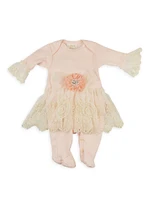 Baby Girl's Sweet Angel Footie