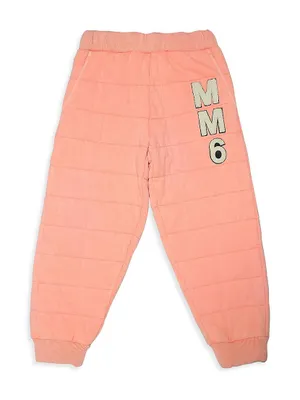 Quilted Logo Patch Jogger Pants