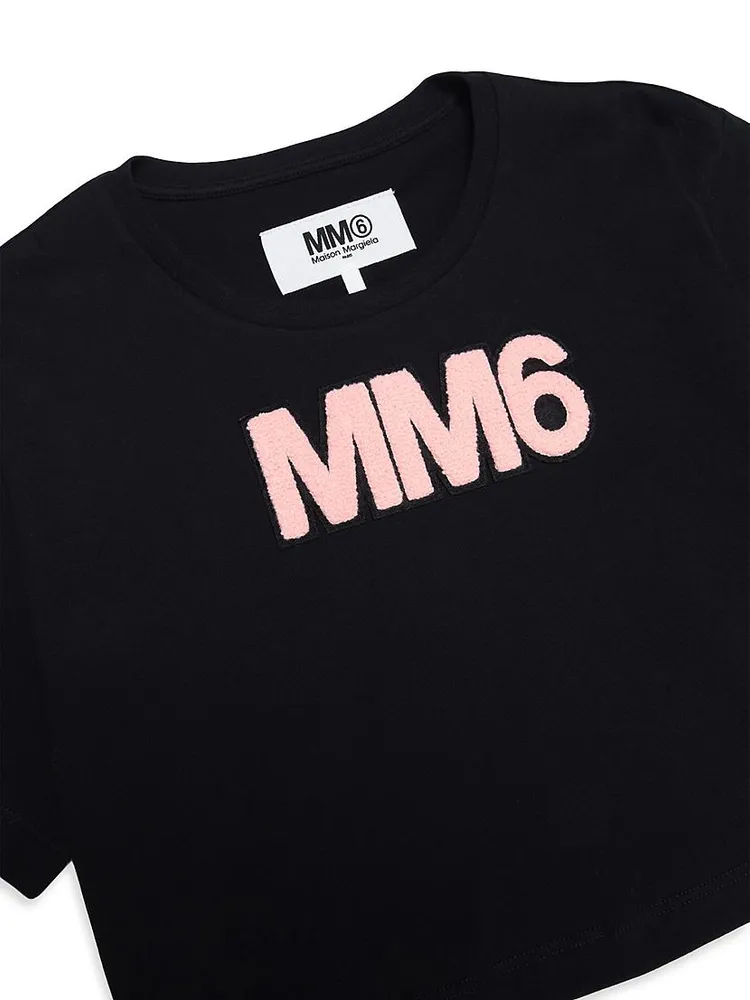 Little Girl's & Cropped Logo Tee
