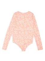 Little Girl's & Logo-Print Bodysuit