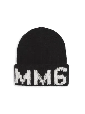 Kid's Logo Wool-Blend Beanie Hat