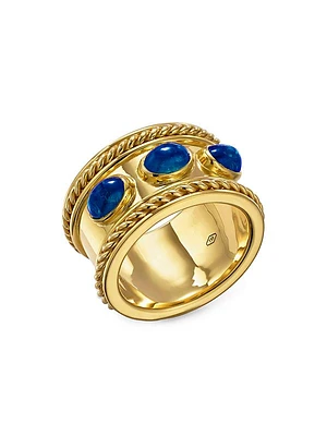 Florence87 18K Yellow Gold & Blue Sapphire Braided Band Ring