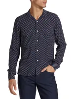 COLLECTION Medallion Woven Button-Up Shirt