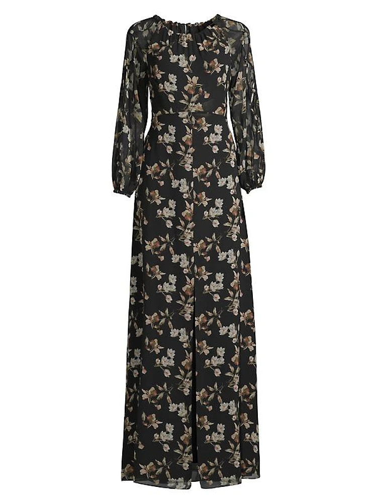 Jasmine Cut-Out Floral Gown