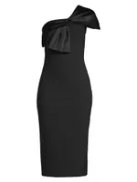 Sandra Asymmetric Bow Dress