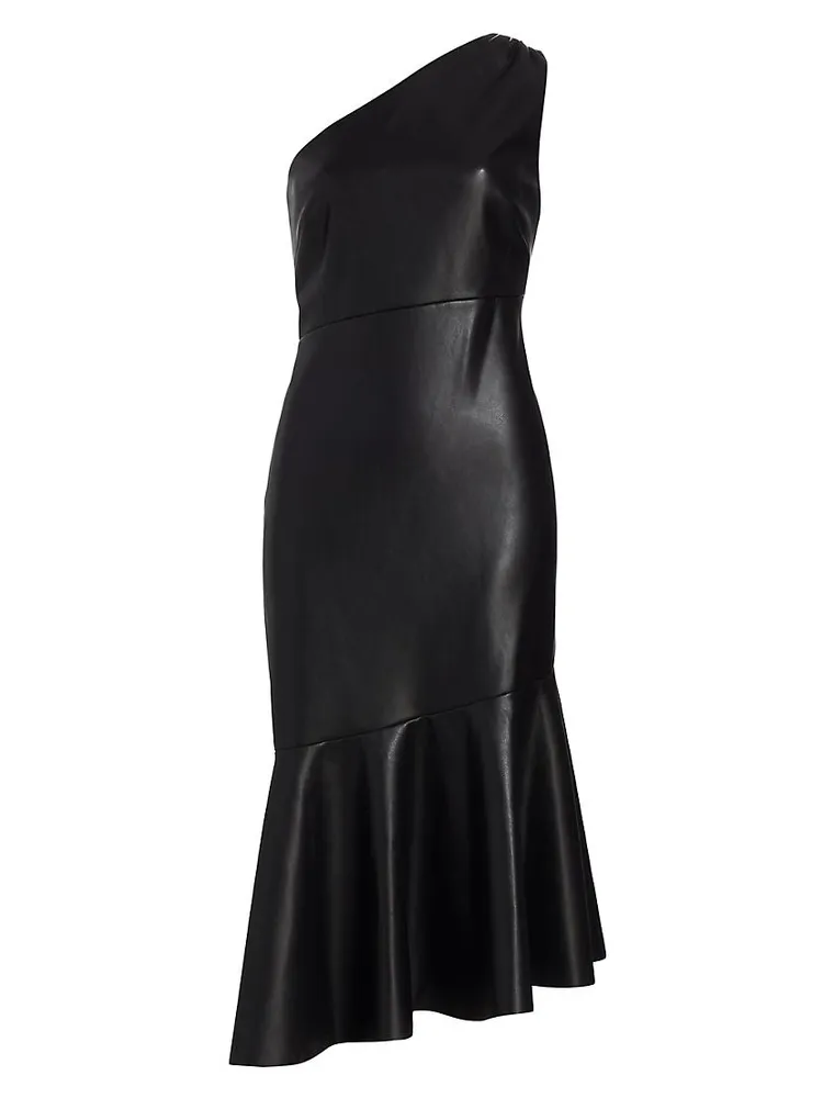 Harris Faux Leather Midi-Dress