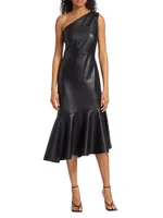 Harris Faux Leather Midi-Dress