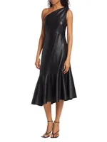 Harris Faux Leather Midi-Dress